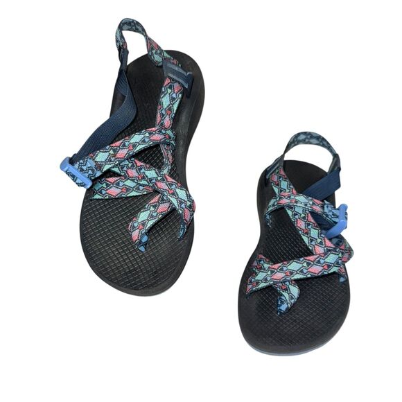 Chaco Z/Cloud 2 Trace Eclipse Blue Aztec Women’s 8 Strappy Buckle Sandal - Picture 1 of 5